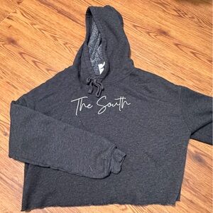 Dark Gray Hoodie with Script Logo